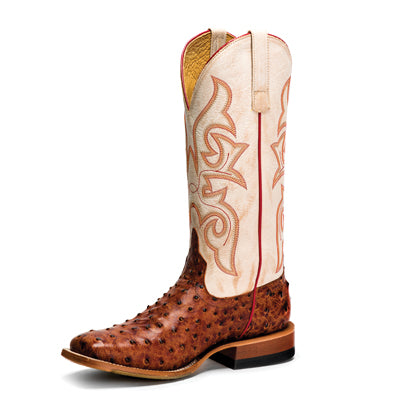 Horse Power Mens Ostrich Print Square Toe Boot HP1857