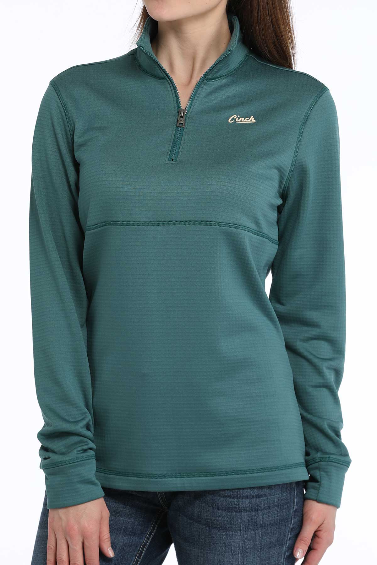 Cinch Ladies Emerald Green 1/4 Zip Athletic Jacket MAK9913001