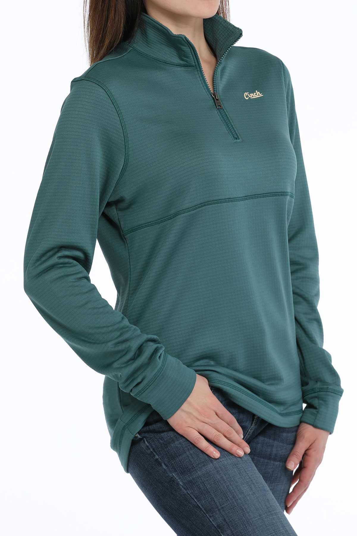 Cinch Ladies Emerald Green 1/4 Zip Athletic Jacket MAK9913001