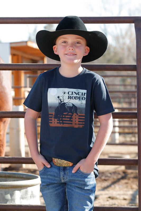 Cinch Boys Rodeo Navy Graphic T-Shirt MTT7670154