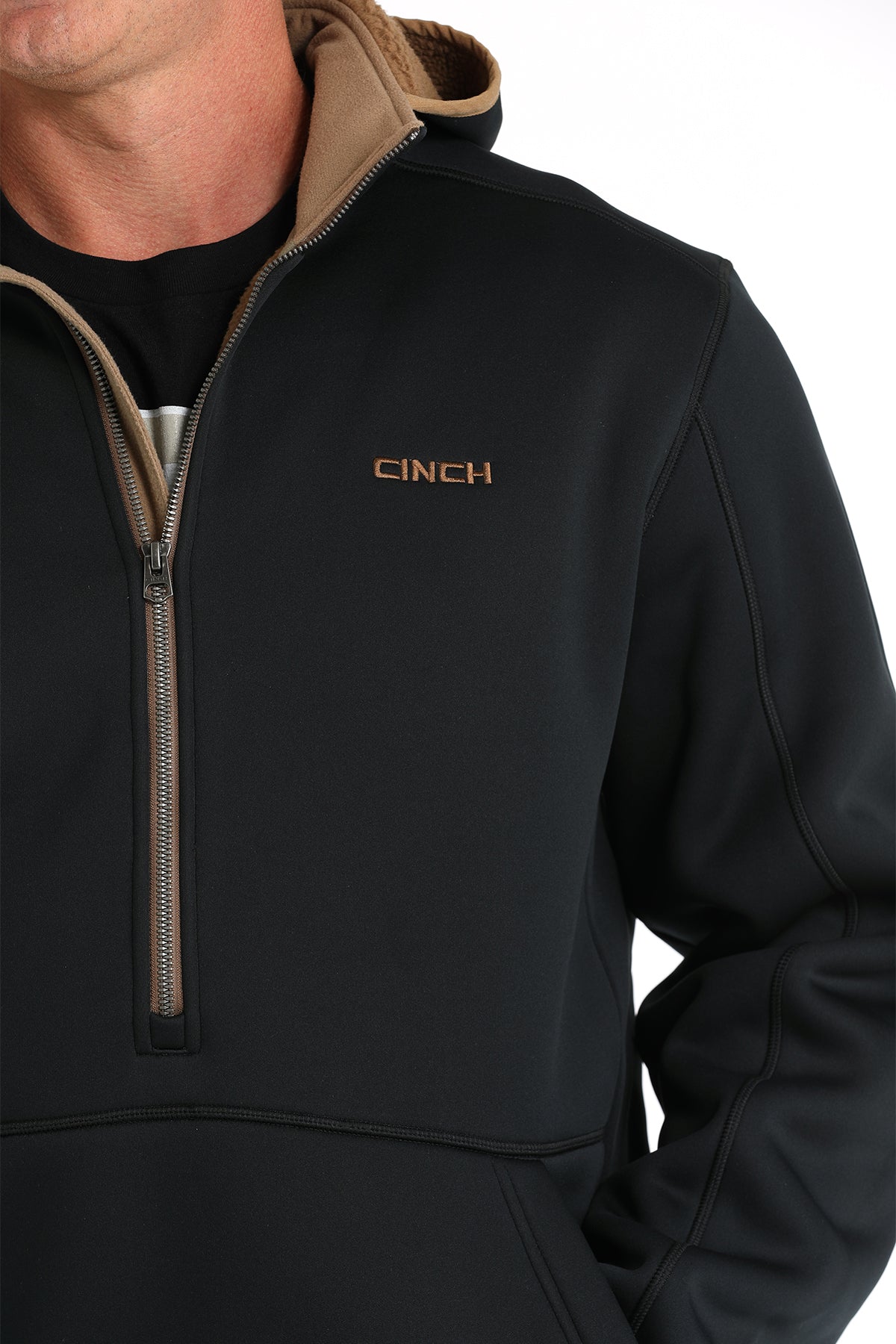 Cinch Mens Black Sherpa Hoodie Jacket MWJ1915001