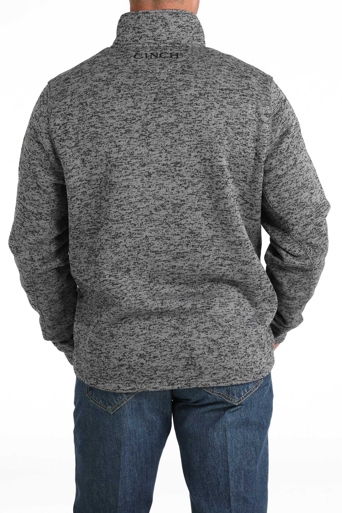 Cinch Mens Gray 1/4 Zip Sweater MWK1080014