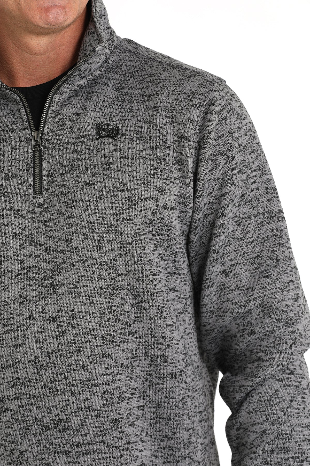 Cinch Mens Gray 1/4 Zip Sweater MWK1080014