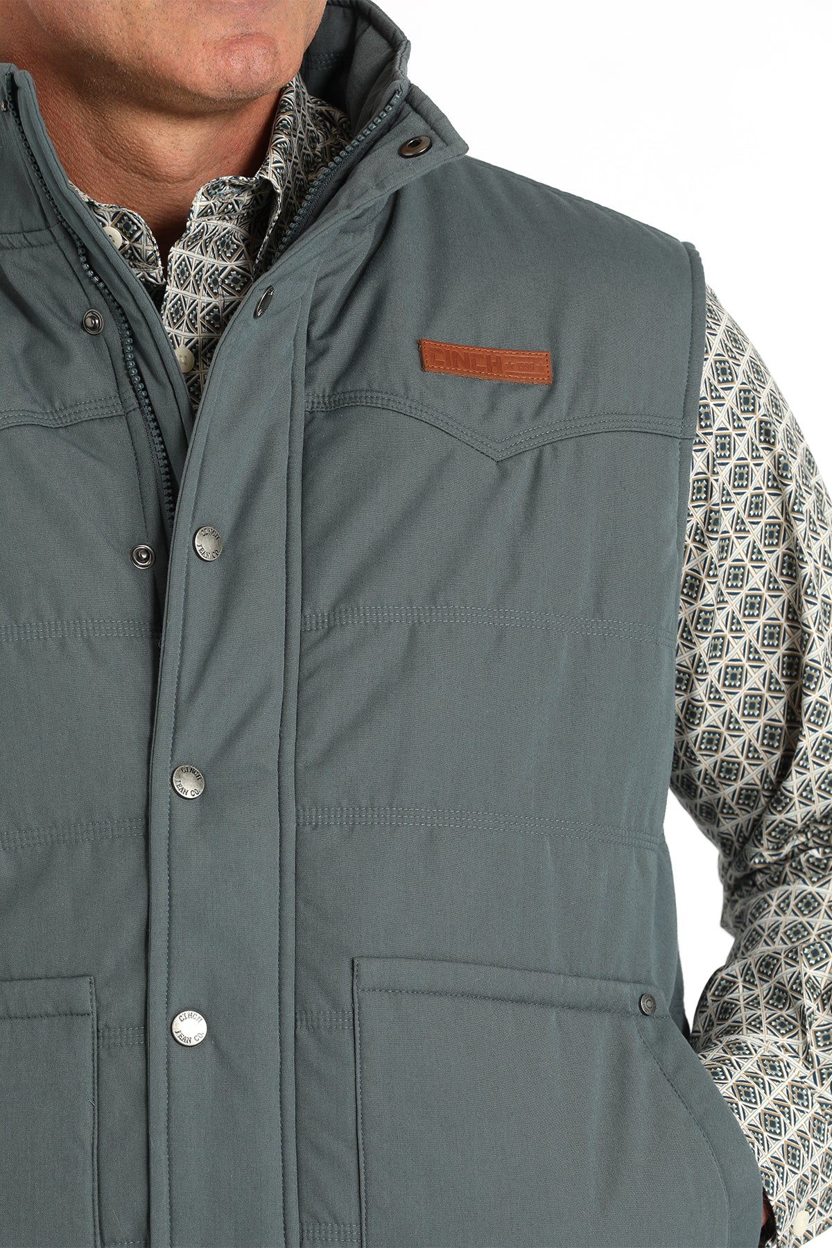 Cinch Mens Blue Quilted Vest MWV1902003