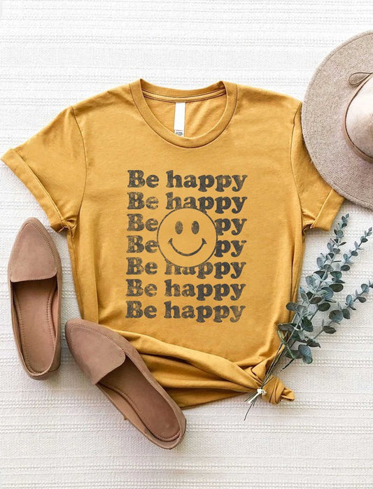 Be Happy Womens T-Shirt