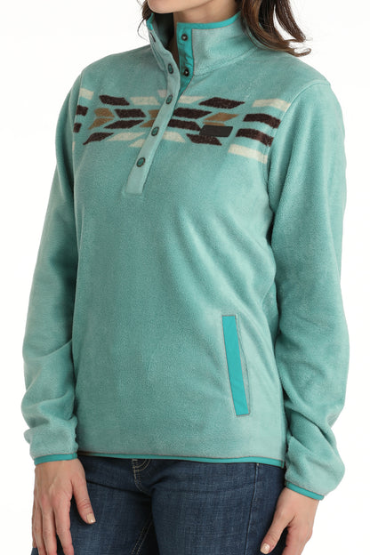 Cinch Ladies Turquoise Polar Fleece Sweater MAK9909002