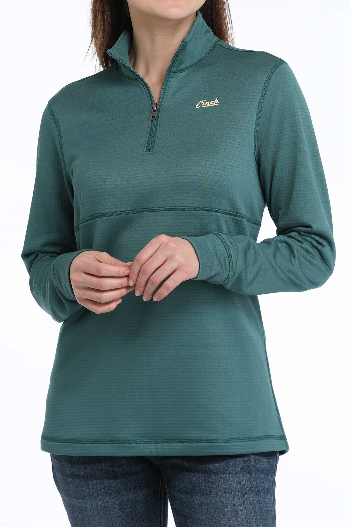 Cinch Ladies Emerald Green 1/4 Zip Athletic Jacket MAK9913001