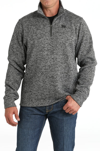 Cinch Mens Gray 1/4 Zip Sweater MWK1080014