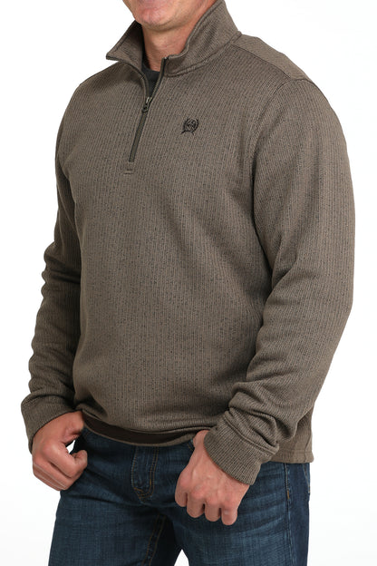 Cinch Mens Brown 1/4 Zip Sweater MWK1080017