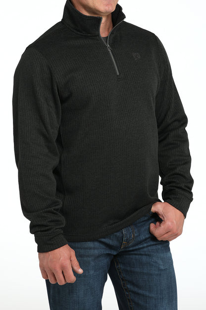 Cinch Mens Black 1/4 Zip Sweater MWK1080019