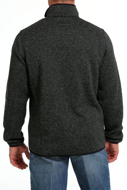 Cinch Men’s Pullover Charcoal Sweater 1/4 Button MWK1534004