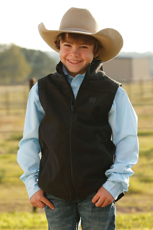 Cinch Boys Black Bonded Vest MWV7520002