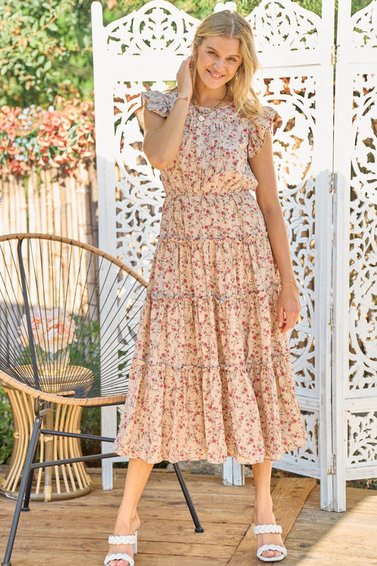 Floral Tiered Maxi Dress