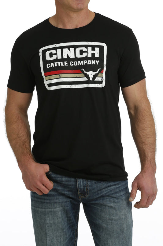 Mens "Cinch Cattle Company" Black T-Shirt MTT1690609